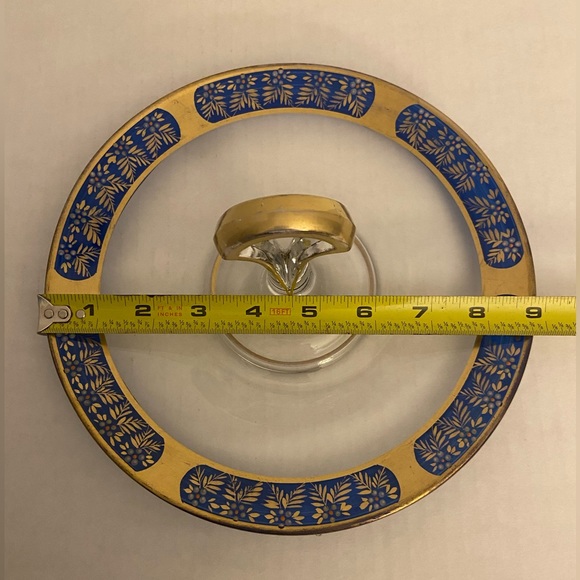 Vintage Glass Tidbit/Serving Tray - Picture 2 of 3